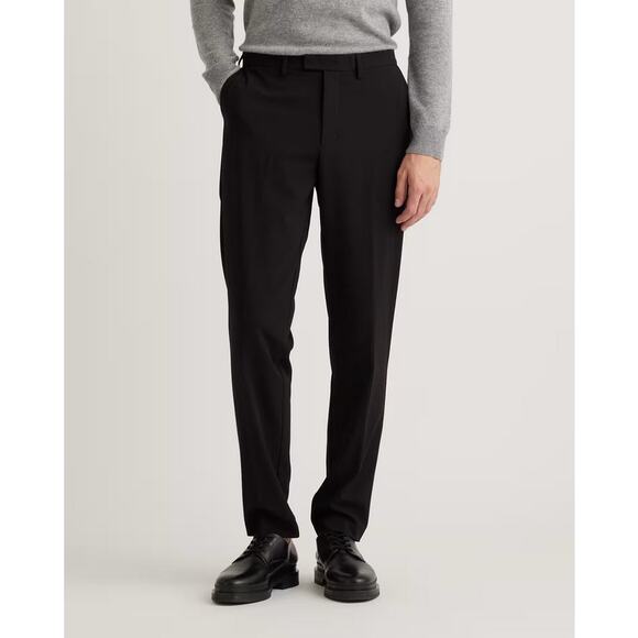 Quince Mens Performance Stretch Dress Pants - Slim Fit Black 32X30 - Picture 1 of 7